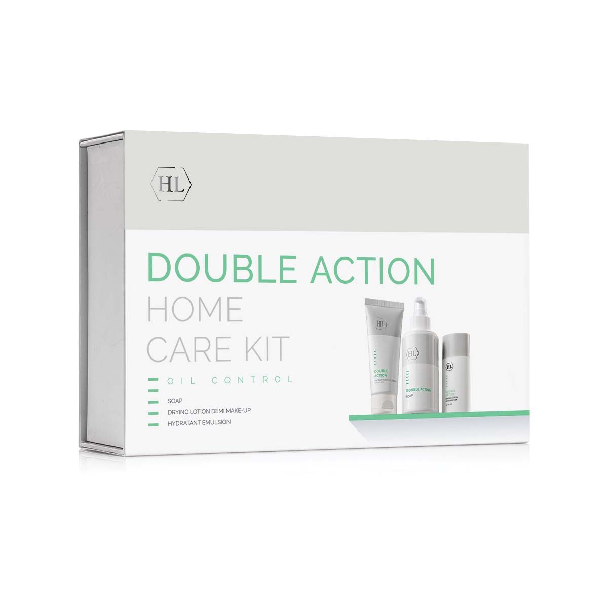 DOUBLE ACTION OIL CONTROL KITSOAP, HYDRATANT EMULSION, DRYING LOTION WITH DEMI MAKE-UP